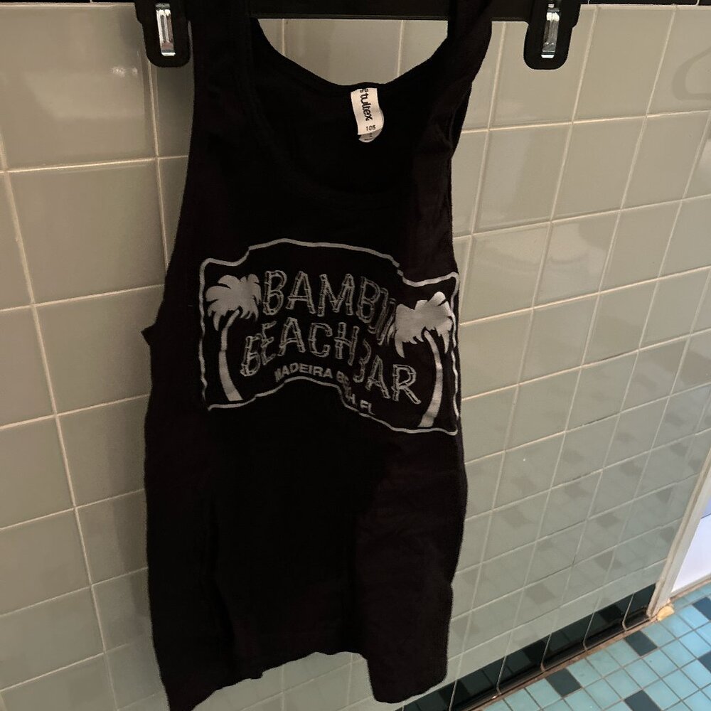 Black bamboo beach bar tank